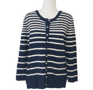 George Women's Round Neck Cardigan Sweater - Size XL